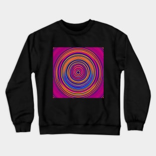 Concentric Wavy Lines (Pink) Crewneck Sweatshirt